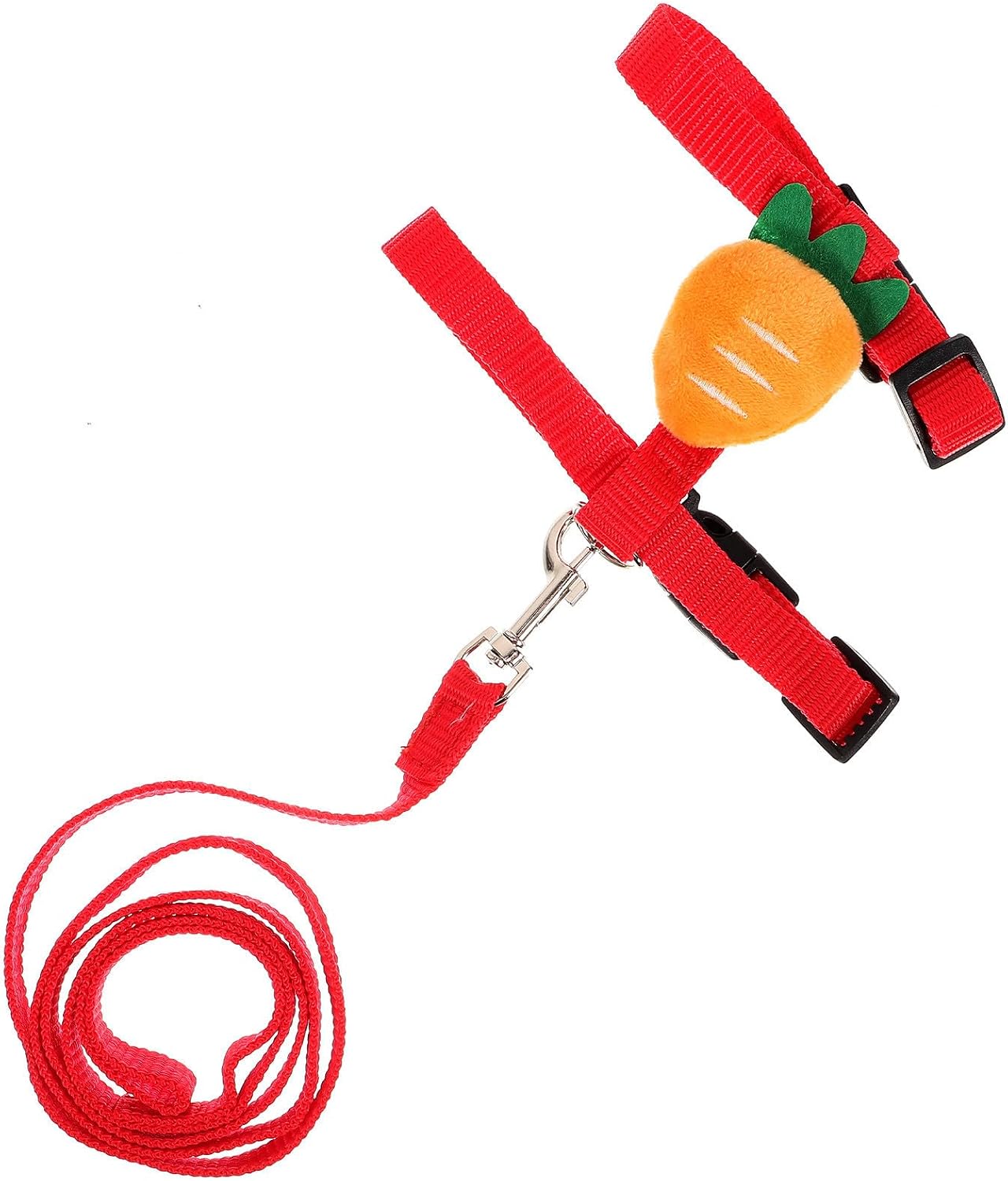 Adjustable Rabbit Leash and Harness Set for Small Pets, Breathable Polyester Material with Practical Design, L Size Suitable for 16-27 Pounds, for Walking and Running Your Bunny