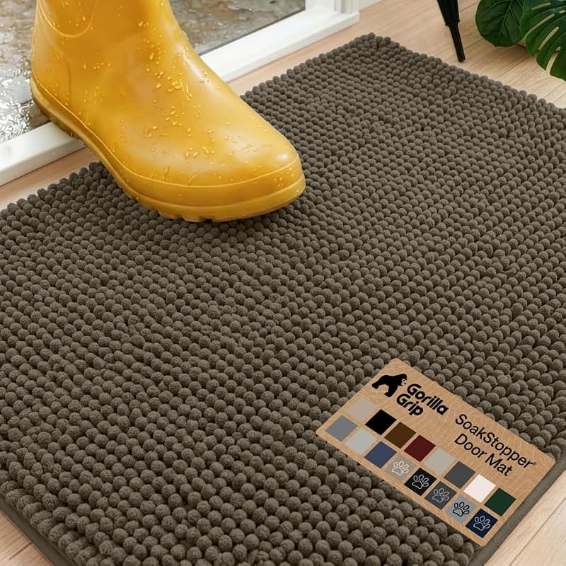 Tapete absorvente para cães GORILLA GRIP SoakSTOPPER, chenille, Cappuccino, 76,2 x 50,8 cm