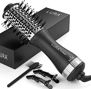125v Travel Hair Dryer Brush Blow Dryer Brush in One,Small Hot Air Brush,Nano Titanium 2 Inch One Step Hair Dryer and Volumizer
