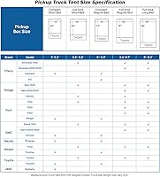 Vista 9 de JOYTUTUS Tienda de campaña para camioneta 2.0, impermeable, PU2000 mm, doble capa para 2 personas, tienda de campaña portátil para cama de camioneta