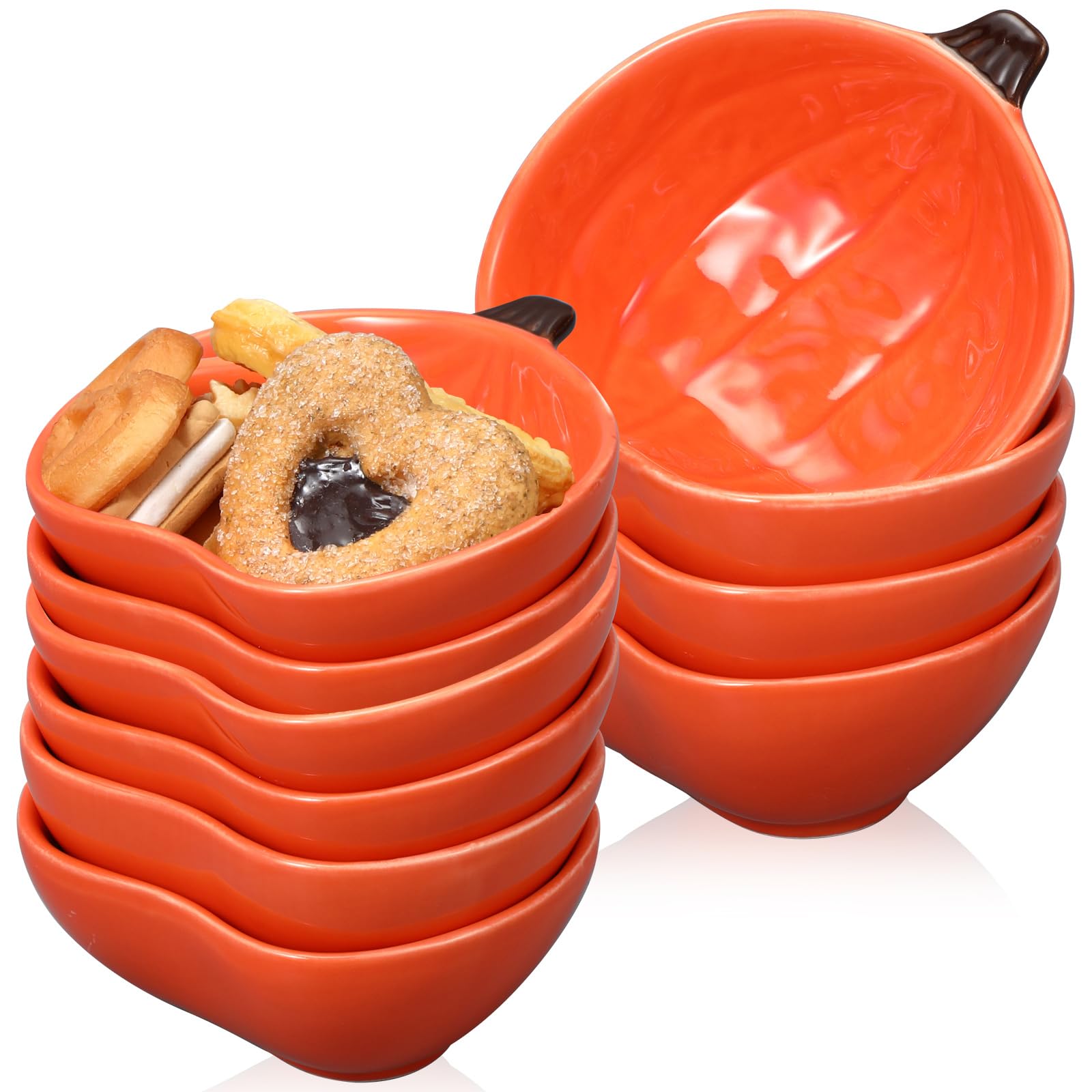 Fall Pumpkin Ramekins - 6 Pcs Oven Safe -8 Fall Pumpkin Ramekins - 6 Pcs Oven Safe -8