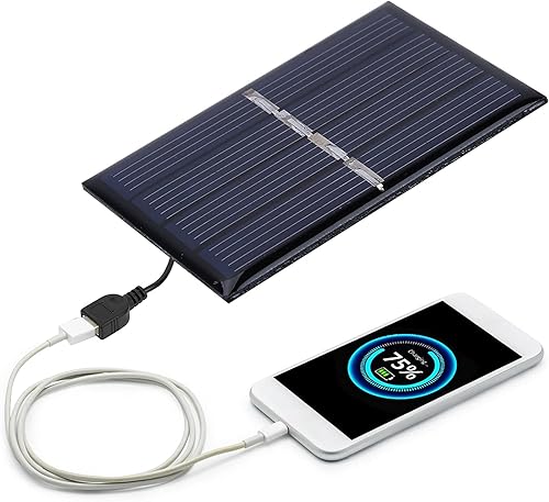 Miniatura 6 de HOHXFYP Mini panel solar de 2V 0.28W,Panel solar policristalino,Panel solar policristalino al aire libre ligero y portátil de ahorro de energía