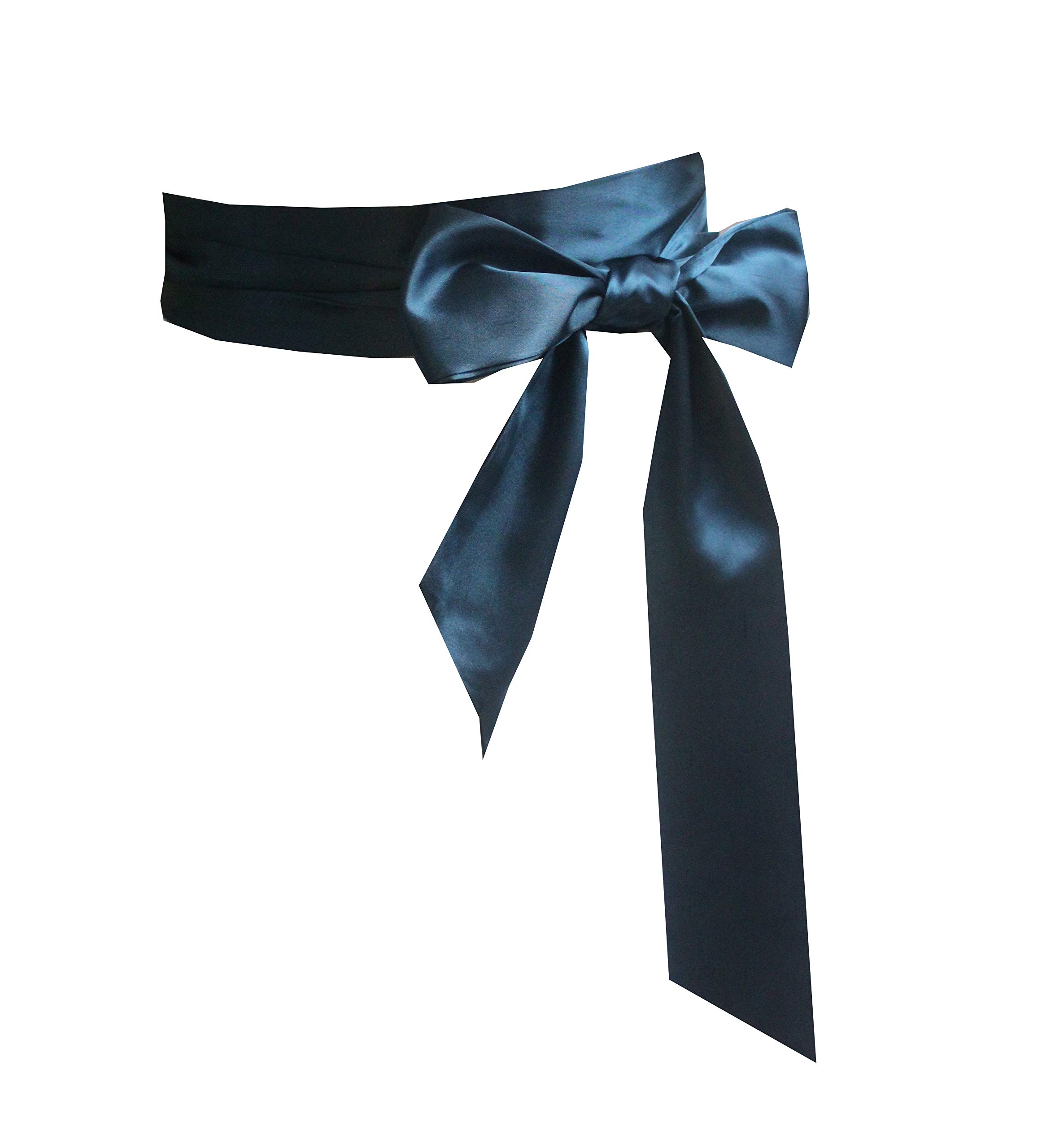 Wedding satin sash belt for special occasion dress bridal sash (Dark teal)