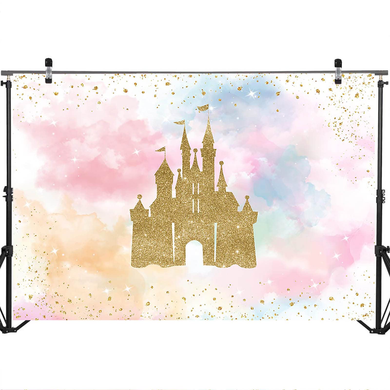 Avezano Toile de fond arc-en-ciel pour fête d'anniversaire de fille, étoile à paillettes Avezano Toile de fond arc-en-ciel pour fête d'anniversaire de fille, étoile à paillettes