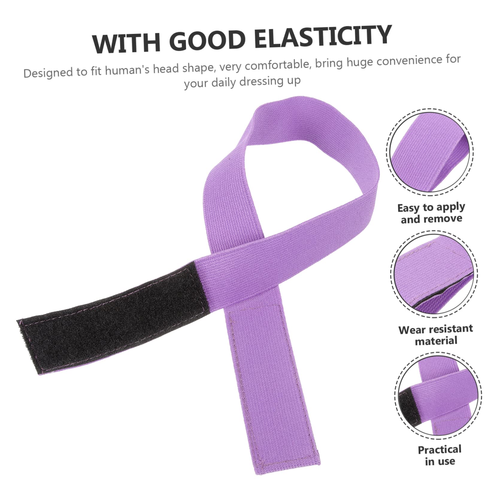 Yardwe 4pcs Mesh Cap Elastic Bands for Wigs Adjustable Dome Caps Grip Band Wig Elastic for Halloween