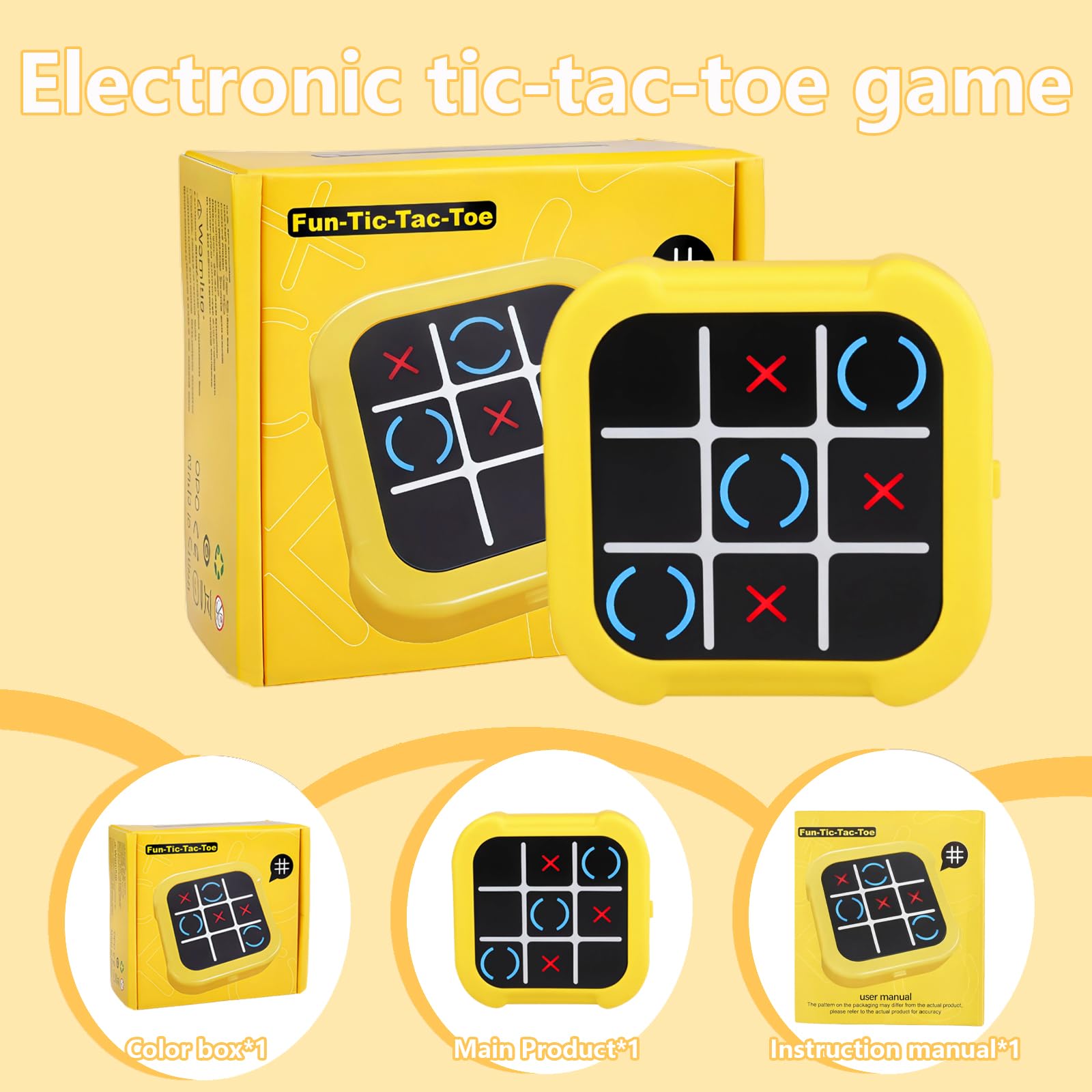 Console De Jeux Portable 5 En 1 Tic Tac Toe Électronique – Morpion Intelligent, Mémoire & Whac-a-Mole Pour Enfants Et Adultes