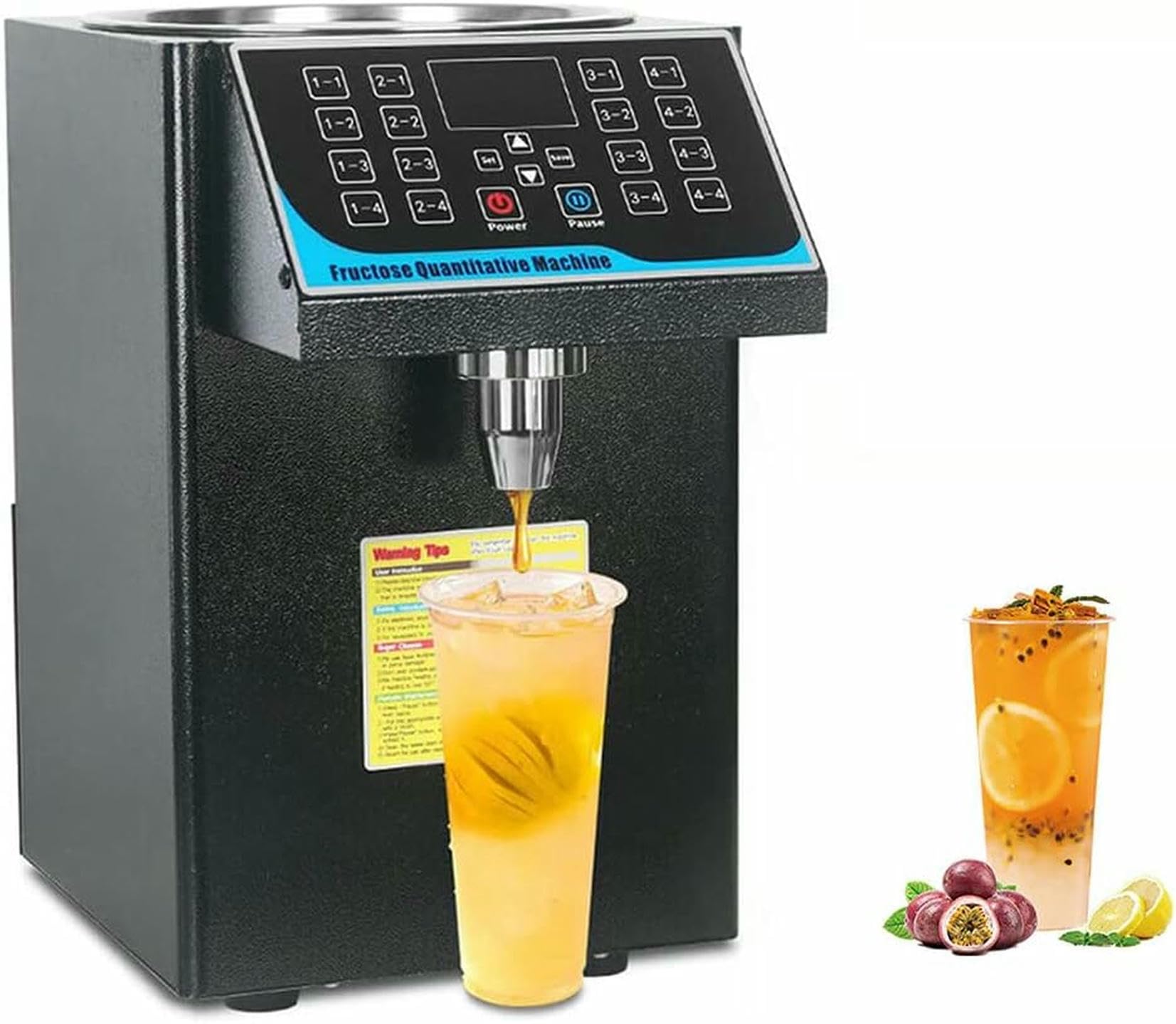 Distributore automatico di fruttosio, macchina quantitativa per polvere di zucchero da 450 W, distributore di sciroppo da 7,5 litri per ristoranti e snack, attrezzatura efficiente per bevande