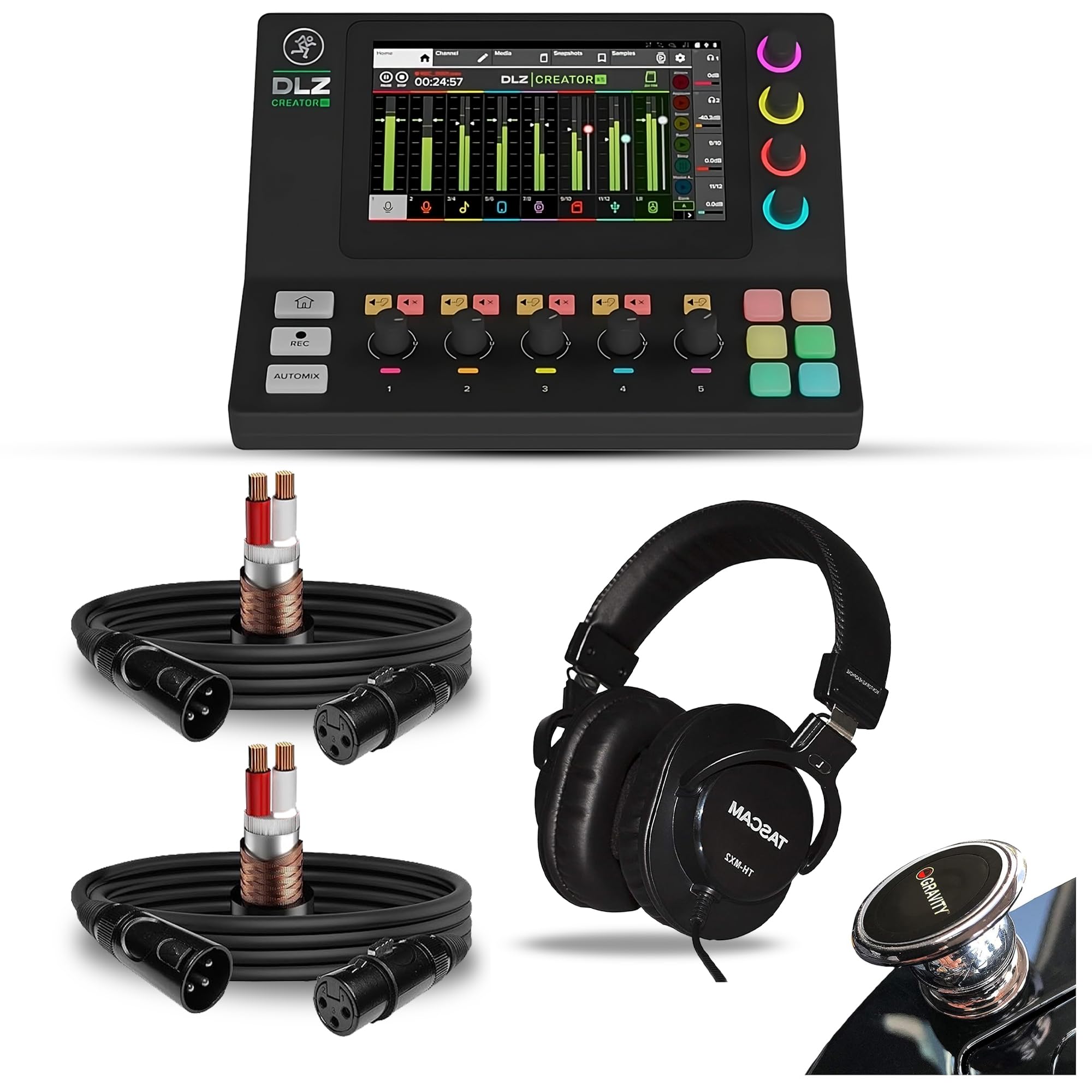 Mackie DLZ Creator XS Compact 6-channel Digital Mixer, USB, 7