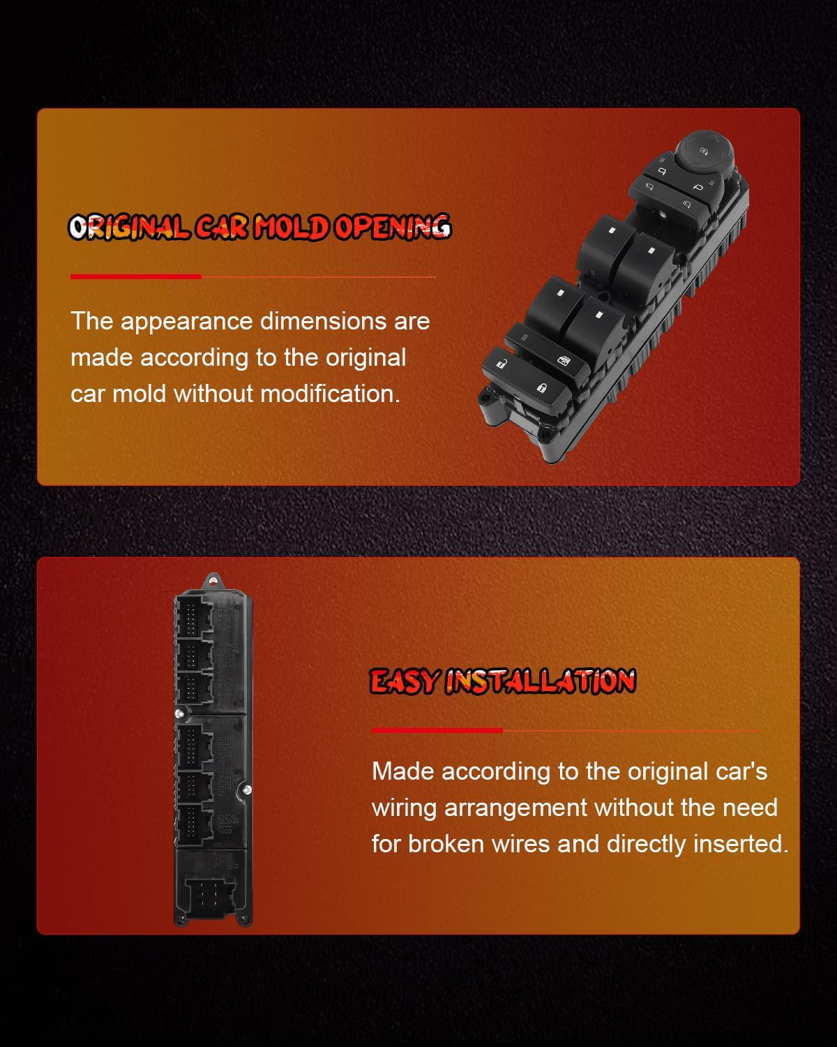 CCIYU Master Power Window Switch Front Left Driver Side Fit 2009-2014 for Cadillac Escalade, 2009-2014 Escalade ESV, 2009-2013 Escalade EXT Window Control Switch 20785535 20790061