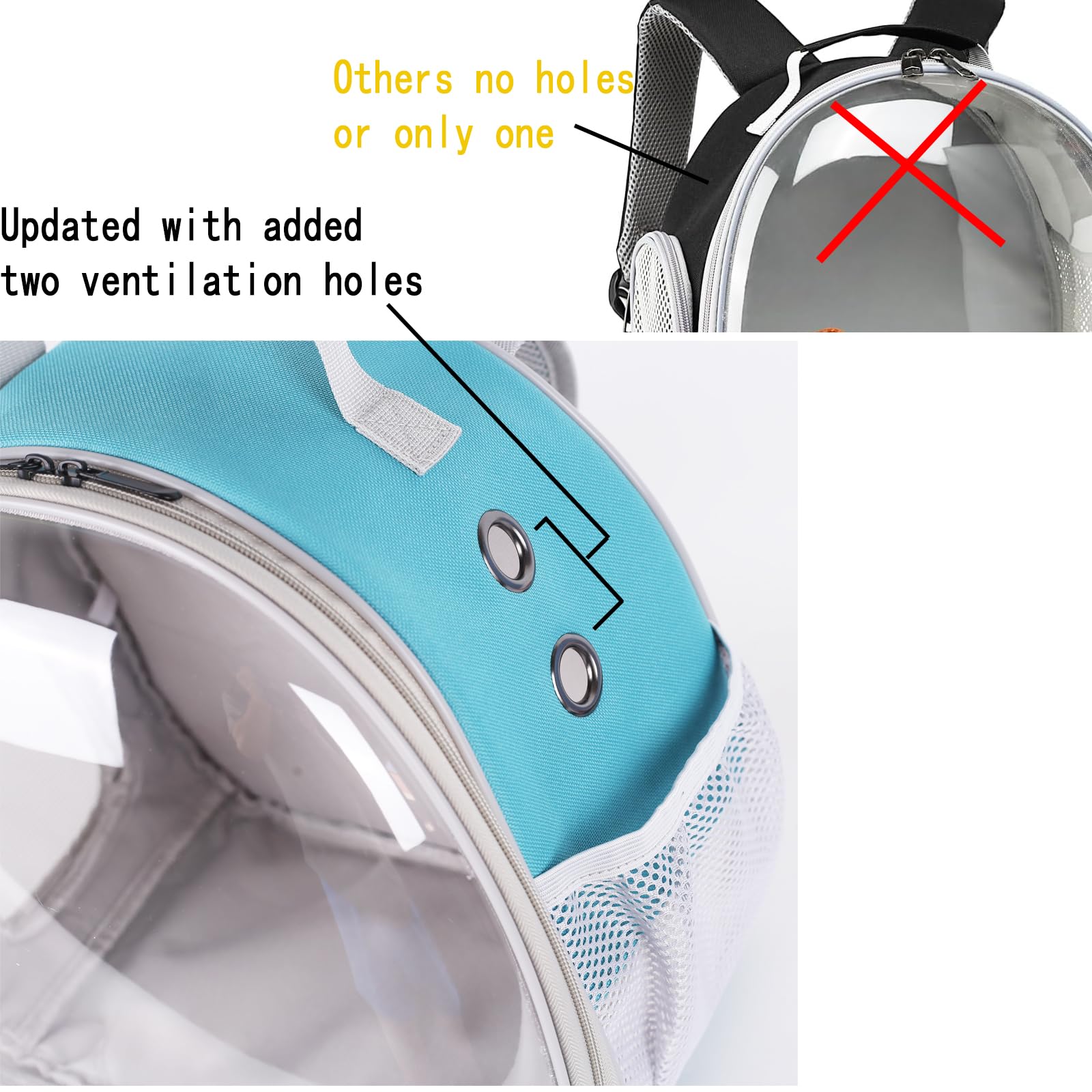 Reise-Rucksack für Kleintiere, tragbare Bartagamen-Tasche für Zuckergleiter, Igel, Ratten, Kaninchen, Ratten, für den Außenbereich (polarisiert-braun, neue Version Rucksack + BP LSH)