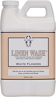 Le Blanc® White Flowers Linen Wash® – Luxury Laundry Cleanser for Bed & Table Linens- 64 oz. (1 pack)