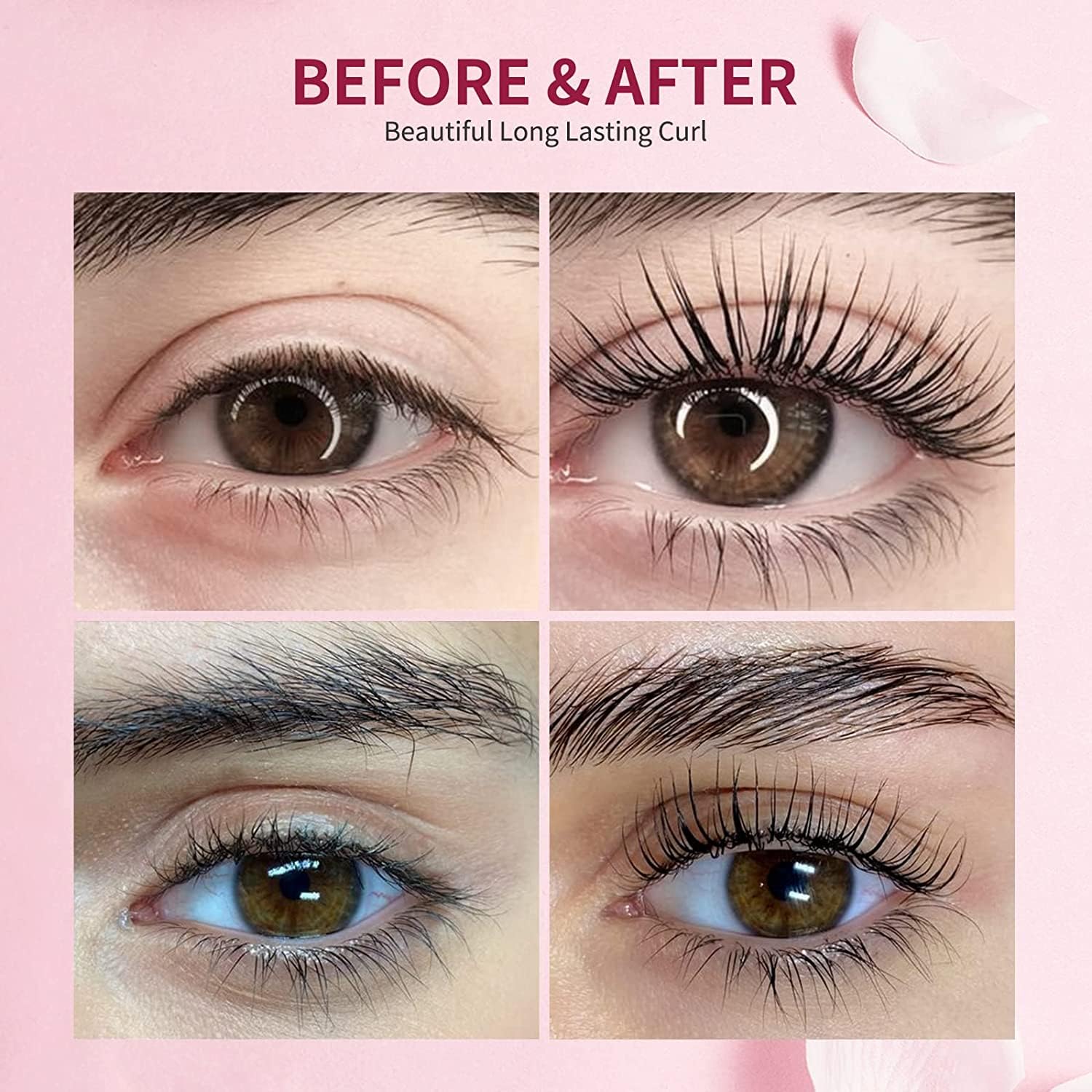 XXL Lashes lozioni per lifting ciglia permanente, laminazione ciglia e sopracciglia, 10 lozioni permanenti e 10 fissanti, in bustine sterili usa e getta, senza restringimento, senza perdita di durata