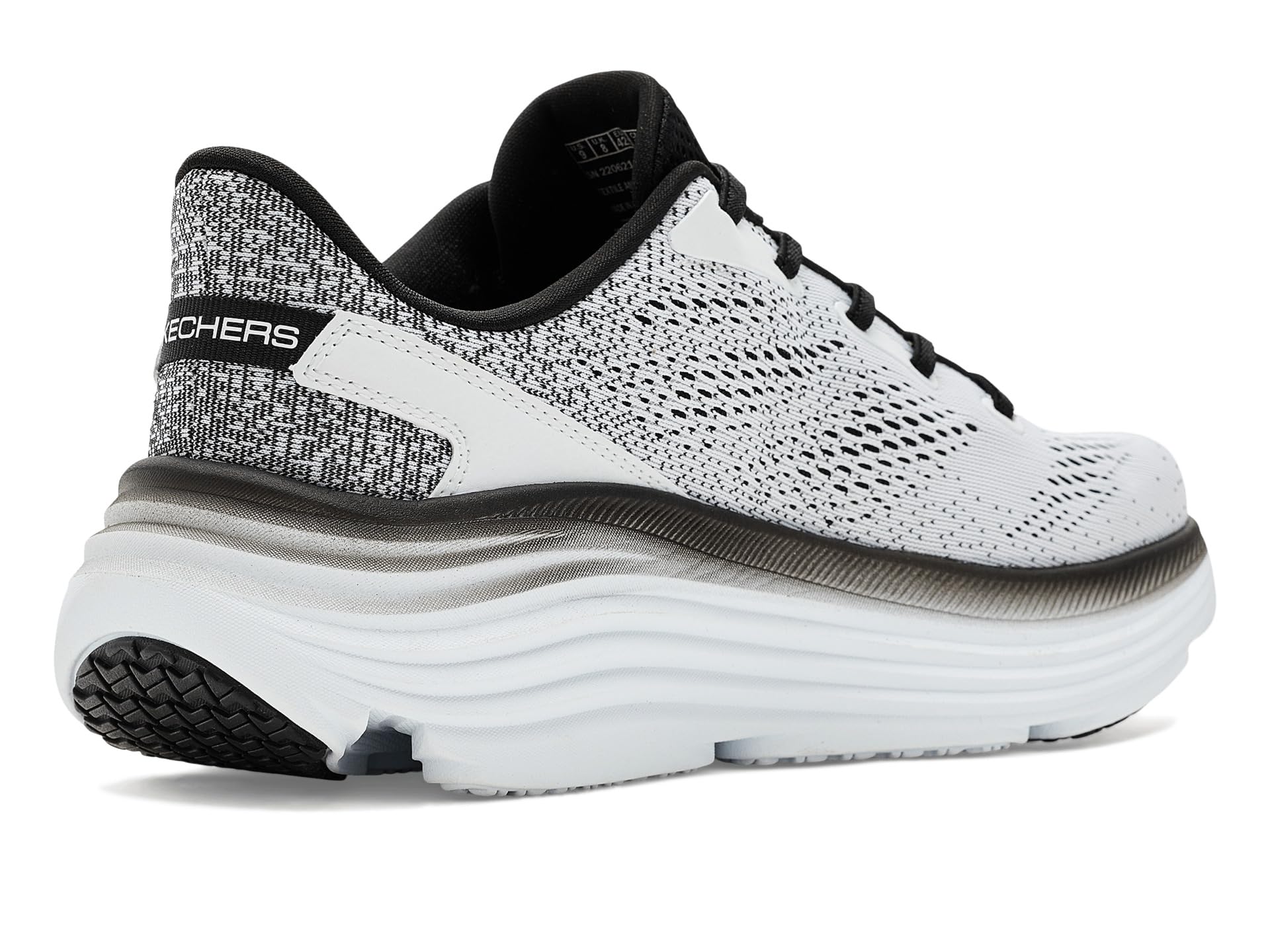 Skechers Max Cushioning Endeavour Kauska - Tenis de correr para hombre, Blanco/Negro, 10 X-Wide