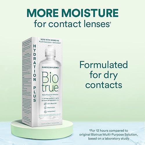 Miniatura 2 de Biotrue Hydration Plus Solución de lentes de contacto, multiusos para lentes suaves, hidrata con hialuronano, limpia, limpia y desinfecta para