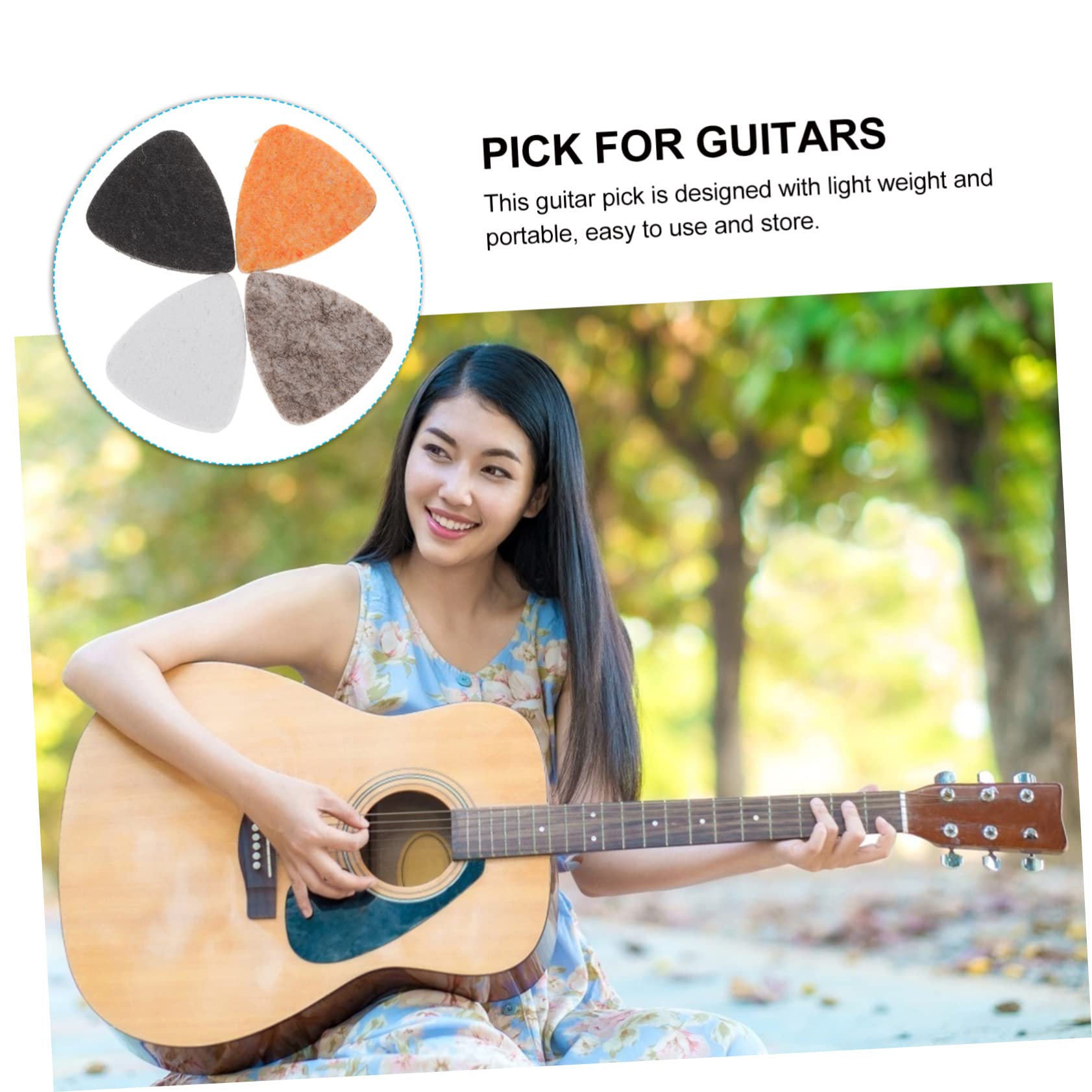 VICASKY 80piezas Púas De Ukelele Multicolores De Fieltro Para Guitarra Púas Pulgar Para Guitarristas Accesorios Musicales Prácticos y Ligeros Para Músicos
