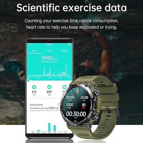 Miniatura 4 de K56 pro - Reloj inteligente para exteriores, resistente y con Bluetooth llamada, reloj de fitness de 1.39 pulgadas para Android, múltiples modos