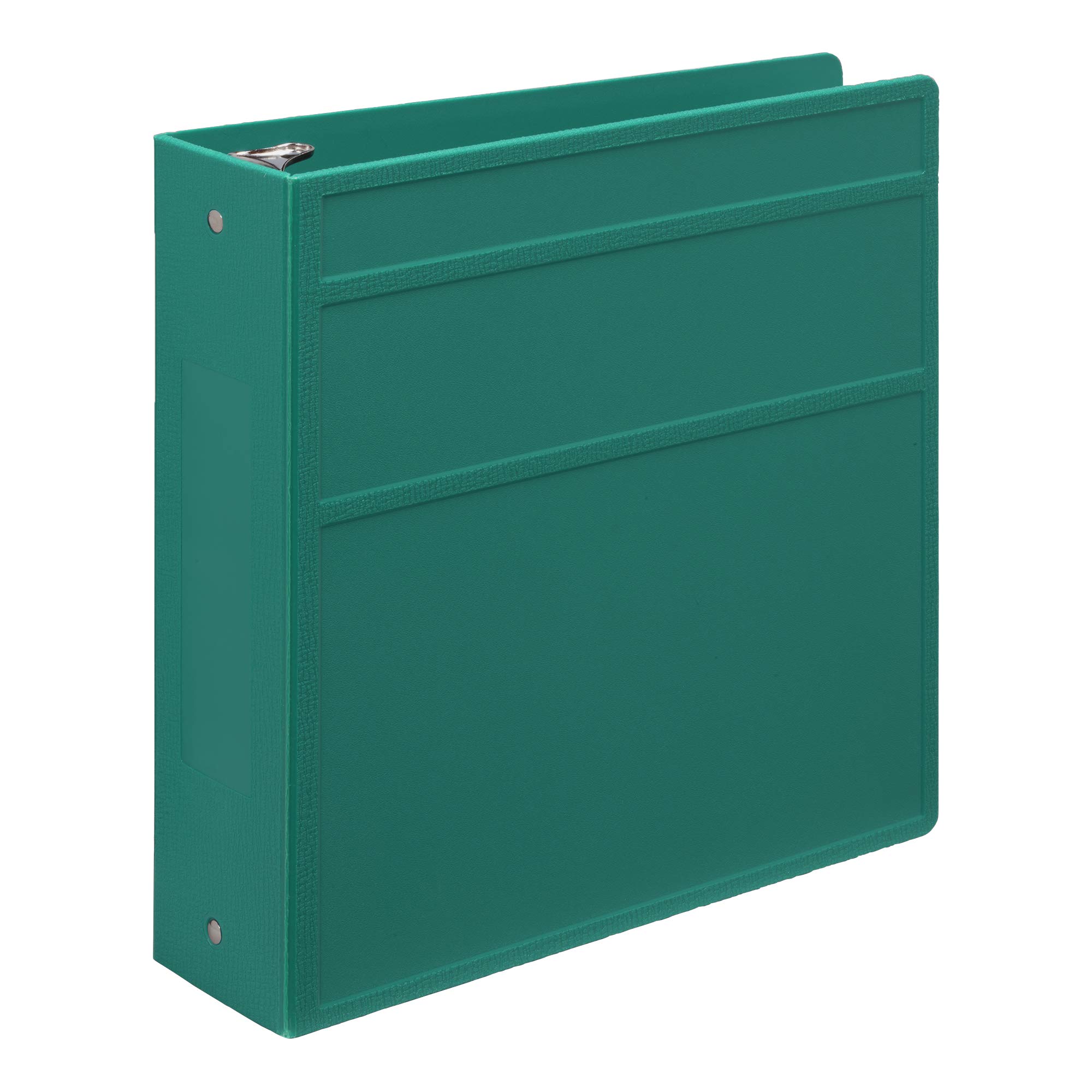 3-Inch Heavy Duty 3-Ring Binder - Side Opening, Teal, Durable Plastic, Precision No-Gap Rings, Waterproof Cover, No Pockets, Holds 400 US Letter Sheets, BPA-Free, Made in USA (1710-3R)