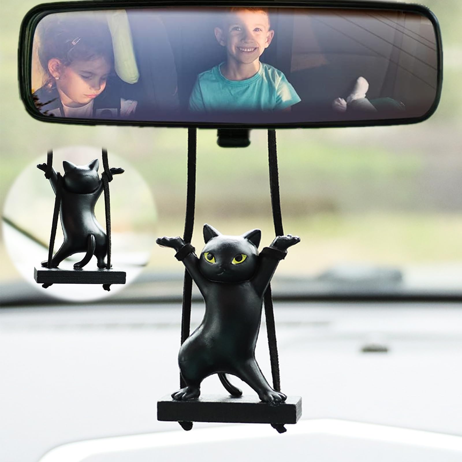 Anatroccolo Oscillante Per Specchietto Auto: Ciondolo Decorativo Simpatico In PP, Accessorio Interno Per Donne E Ragazze (6 Pezzi)