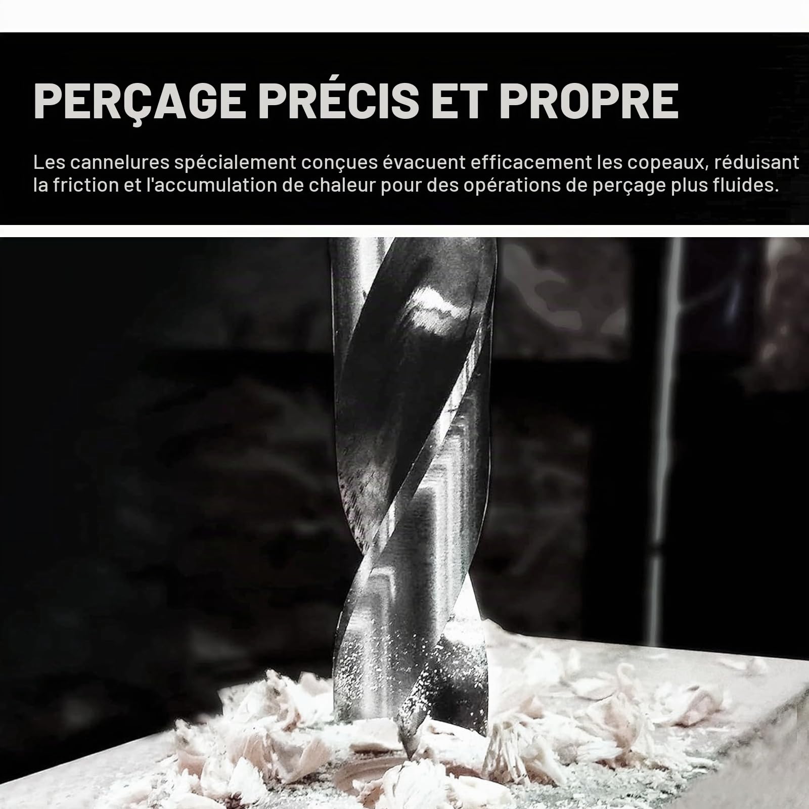 Greywolf Brad Point Lot de 25 forets à bois hélicoïdaux HSS pour le travail du bois, design à double fente, boîte robuste avec index, pour les menuisiers et les bricoleurs (1 mm à 13 mm)