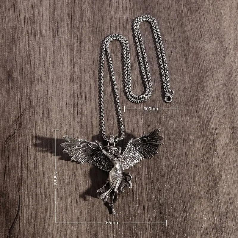Anioł Stróż Skrzydła Kryształowy wisiorek Archanioł Święty Gabriel Paladyn Naszyjnik Mężczyźni i kobiety Biżuteria Amulet - Naszyjnik, Dla dziewczynek,