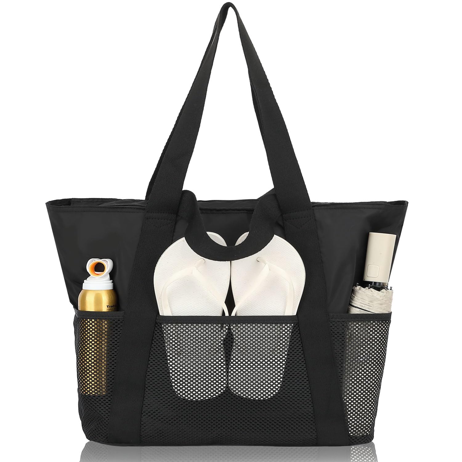 Fammart Large Mesh Beach Bag for Women, Oversized Beach tote Swim Pool Bag