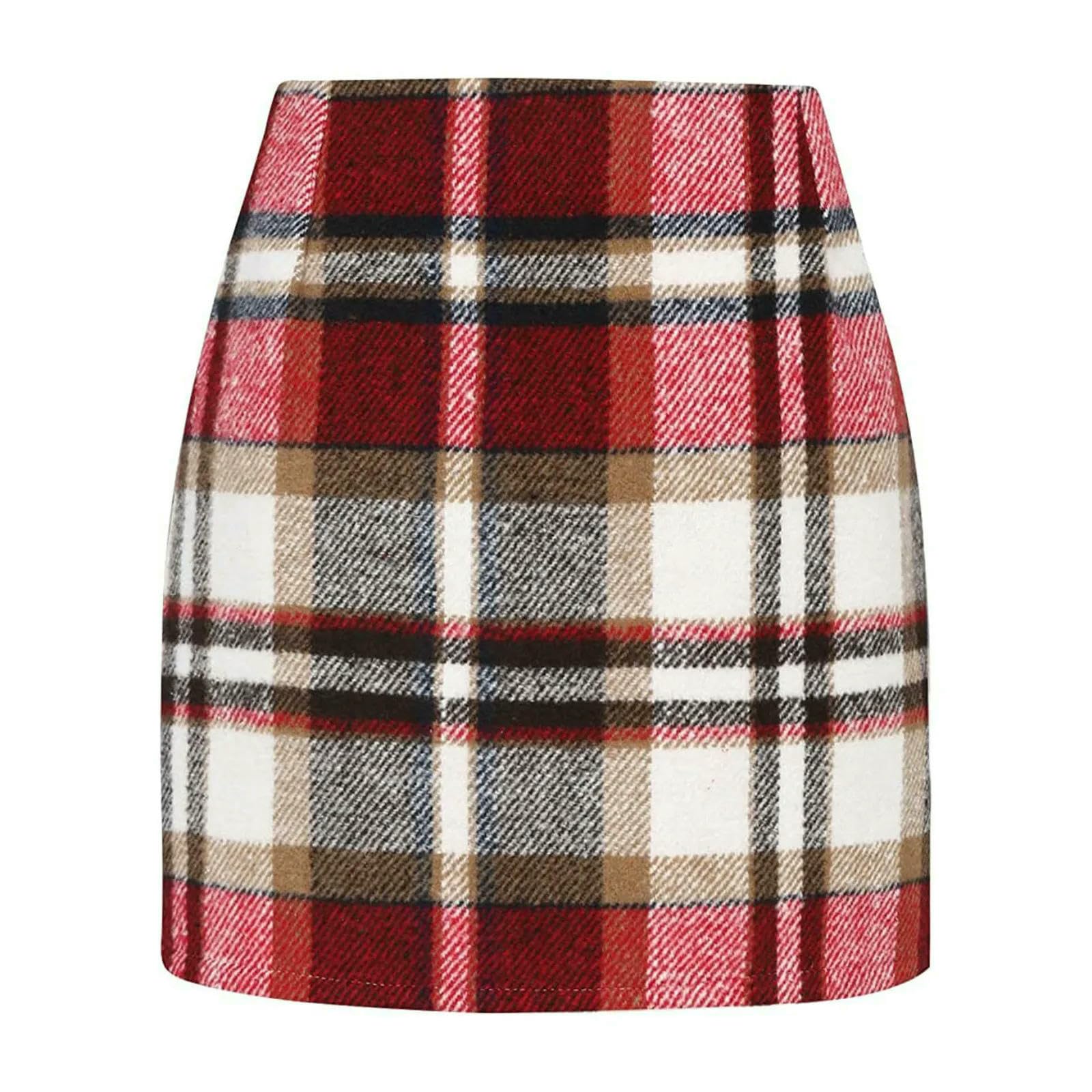 Langer Rock Damen Plaid Halb Länge Frauen A-line High Taille Min Kleid Enge Einbruster Cordrock-Rock-schwarz-XXL