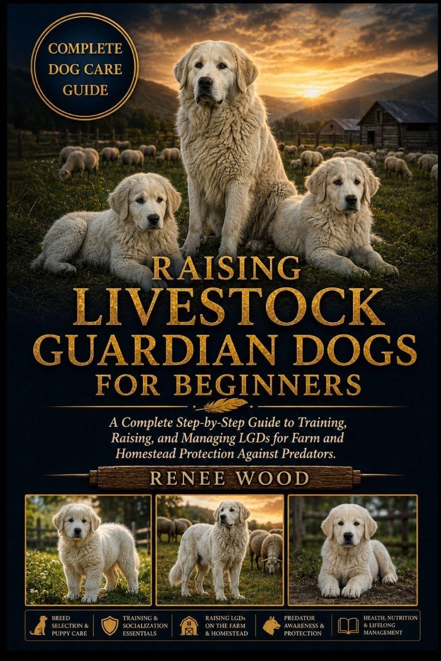 RAISING LIVESTOCK GUARDIAN DOGS FOR BEGINNERS: A Complete Step-by-Step Guide to Training, Raising, and Managing LGDs for Farm and Homestead Protection Against Predators.