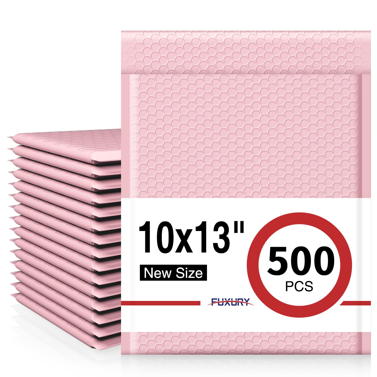 Fuxury Bubble Mailers Bulk 10x13 Inch Light Pink 500 Pack
