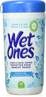 Wet Ones Vitamin E & Aloe Hand And Face Wipes, 6X40 Wipes (240 Wipes), 6 Count