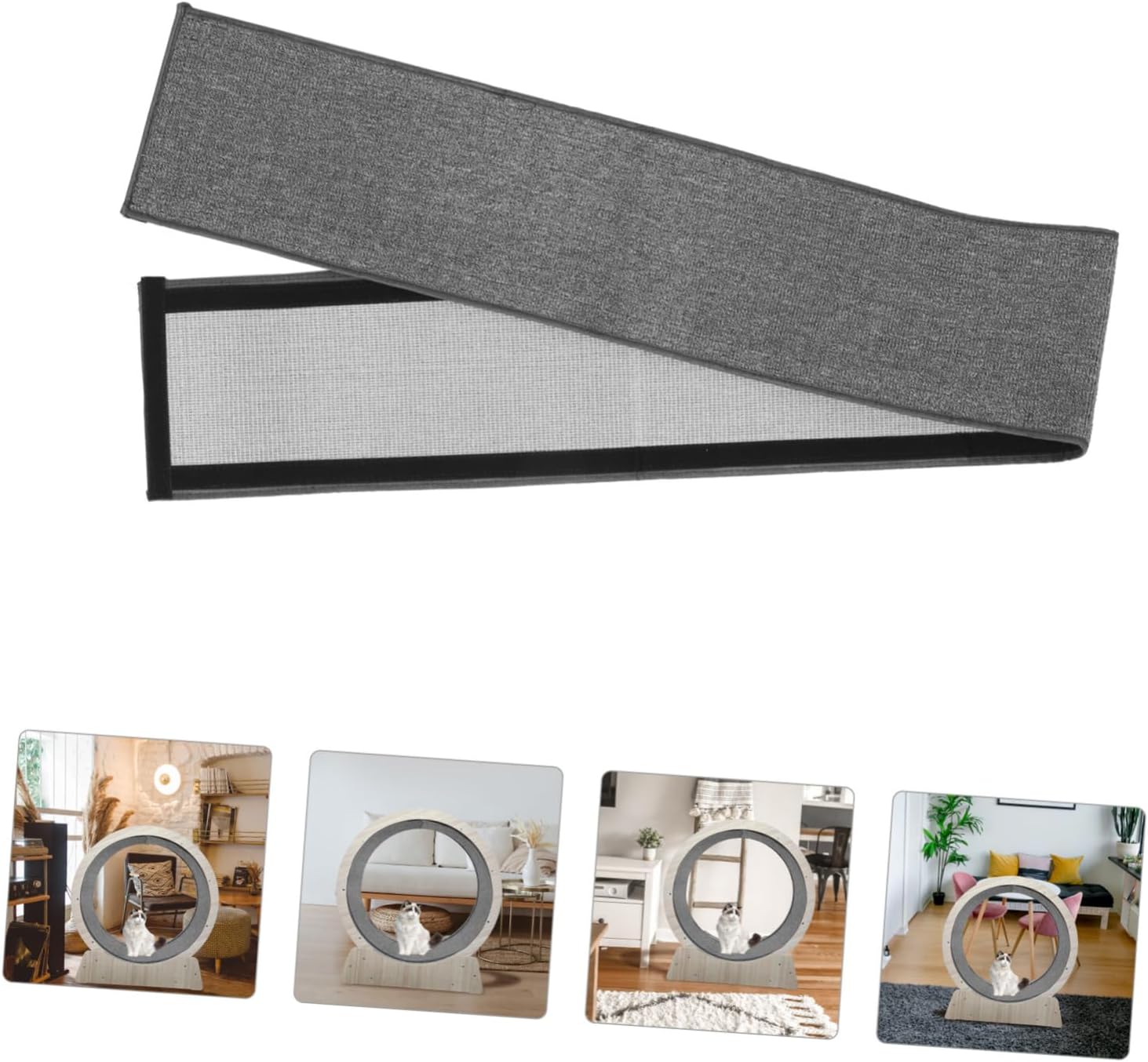 Wakauto Running Wheel Replacement Pad Mat Scratch Resistant Exercise Cushion for Cat Wheel Thickened Wear Resistant Track Mat for Quiet Indoor Pet Fitness