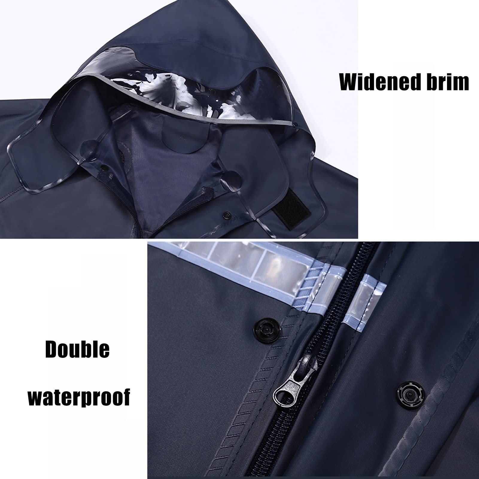 wasserdichte Jacke und Hosen Set, Motorrad Radfahren Regenanzug Sets für Männer Frauen, leichte atmungsaktive Splits Mäntel Hosen Sets - XL/XXL / 3XL / 4XL (Farbe : Blau, Size : XL)