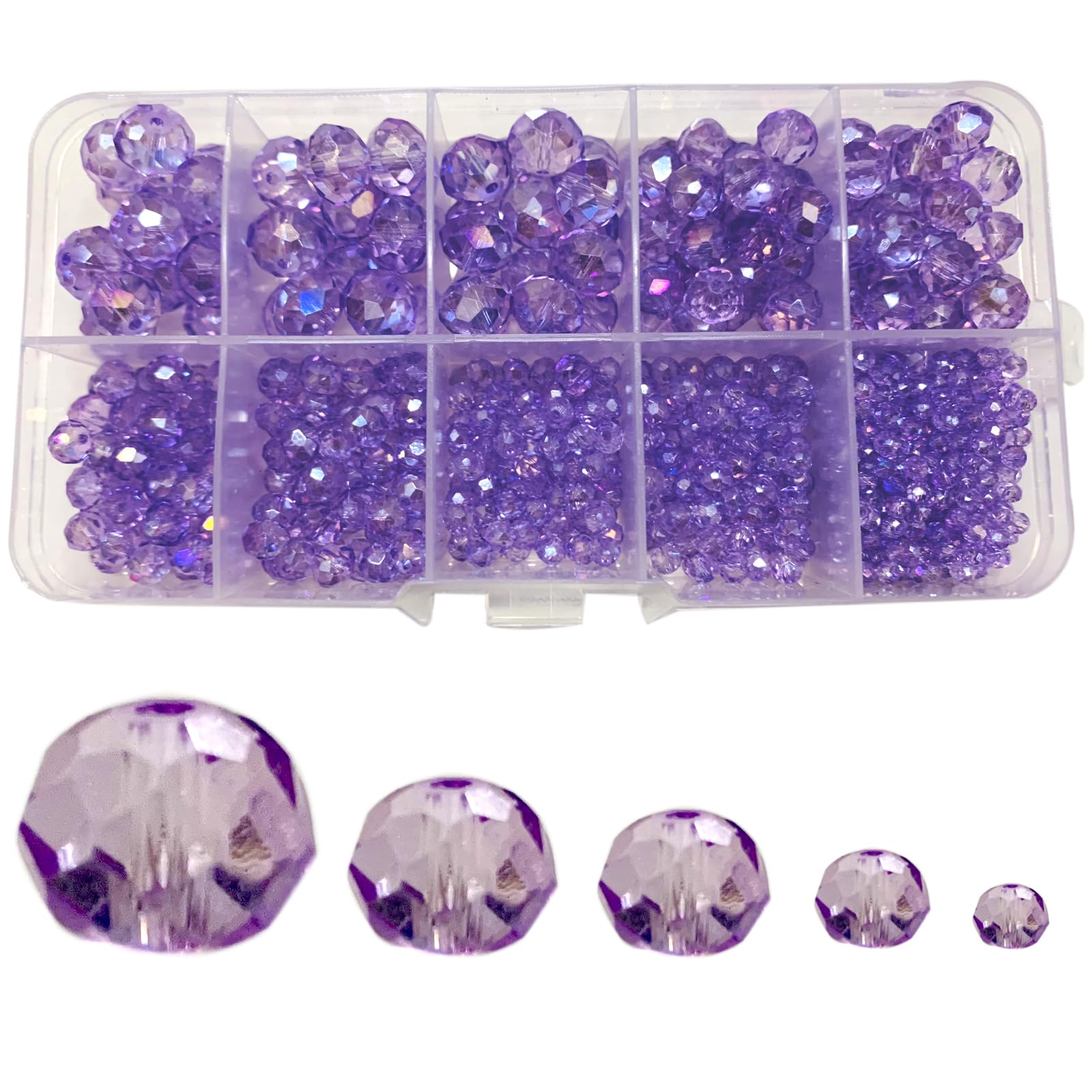 FAPUMOE 800 Pièces De Perles De Verre Facettées De Couleur AB