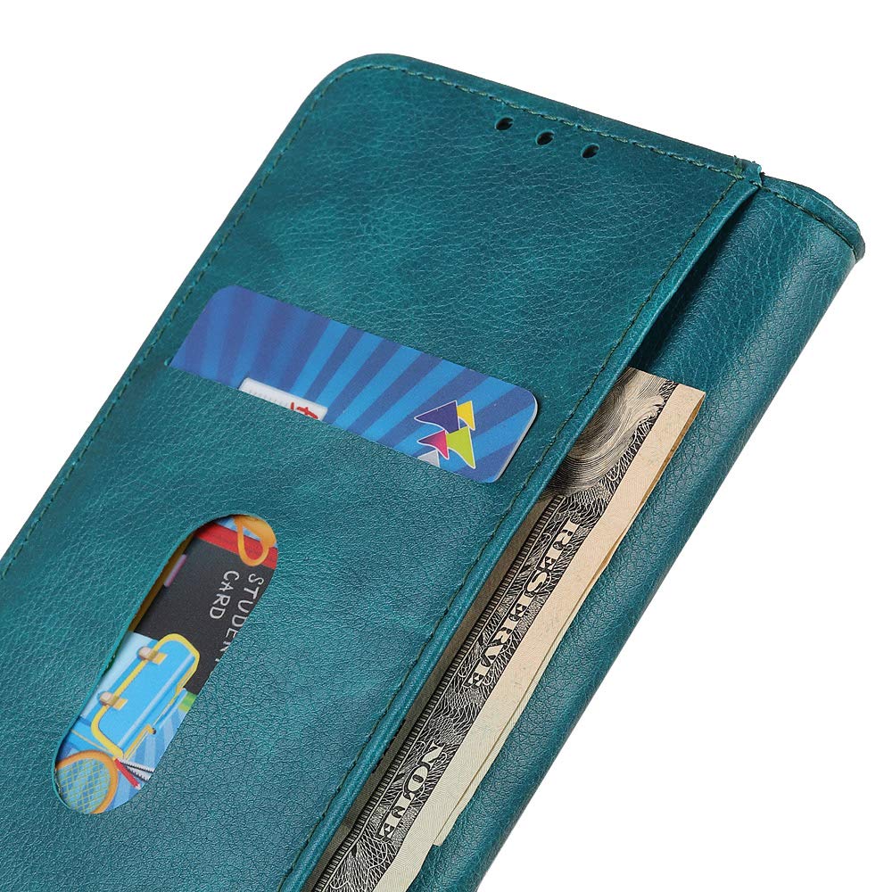 Custodia In Vera Pelle Suncase Per ZTE Axon 10 Pro - Blu Pebble, Con Linguetta E Chiusura Magnetica - 2