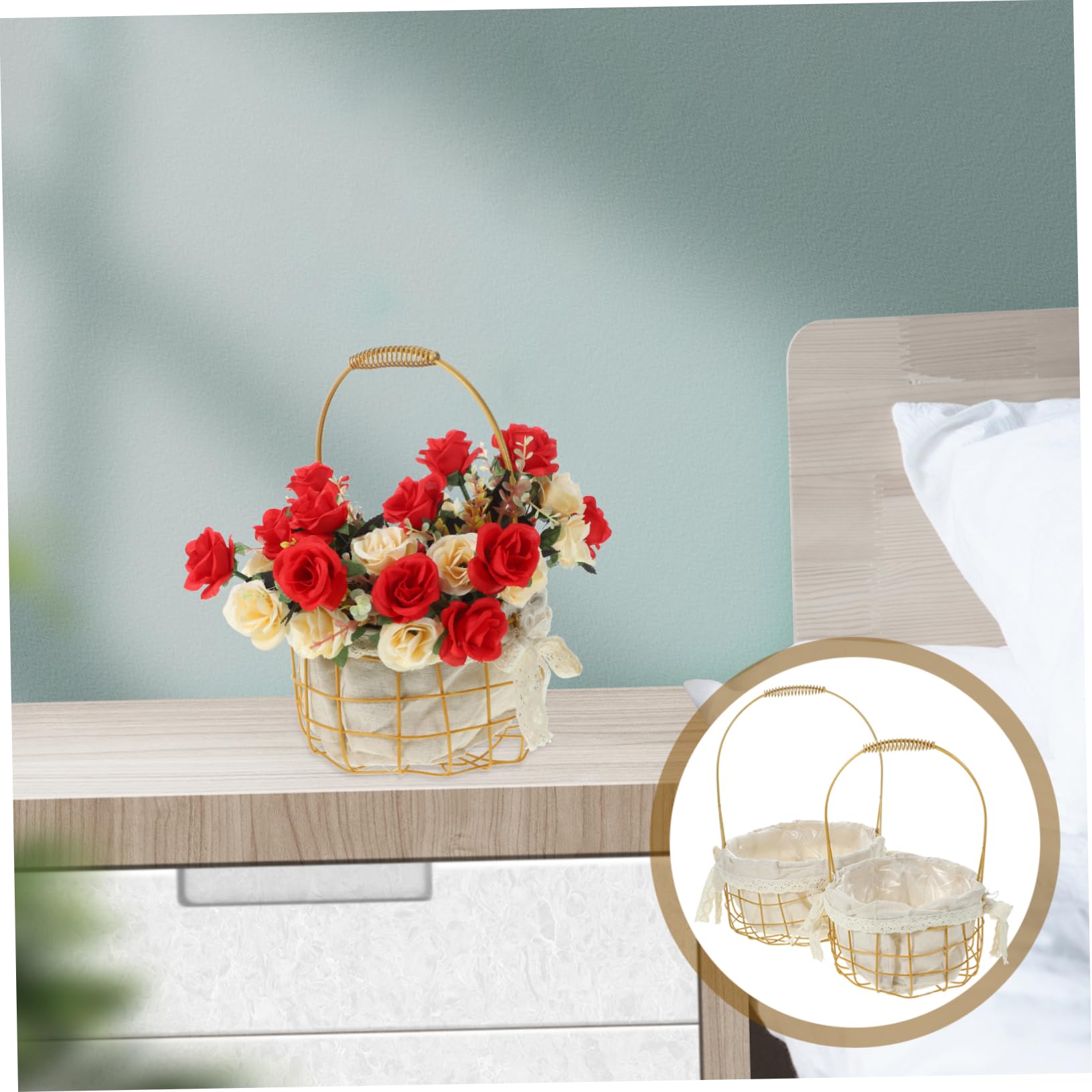 Geflochtener Blumenkorb Dekorativer Korb Für Pflanzen Innenbereich Blumentopf Aufbewahrungsbehälter Im Bauernhausstil Rustikaler Korb Mit Griff Platzsparend Und Langlebig