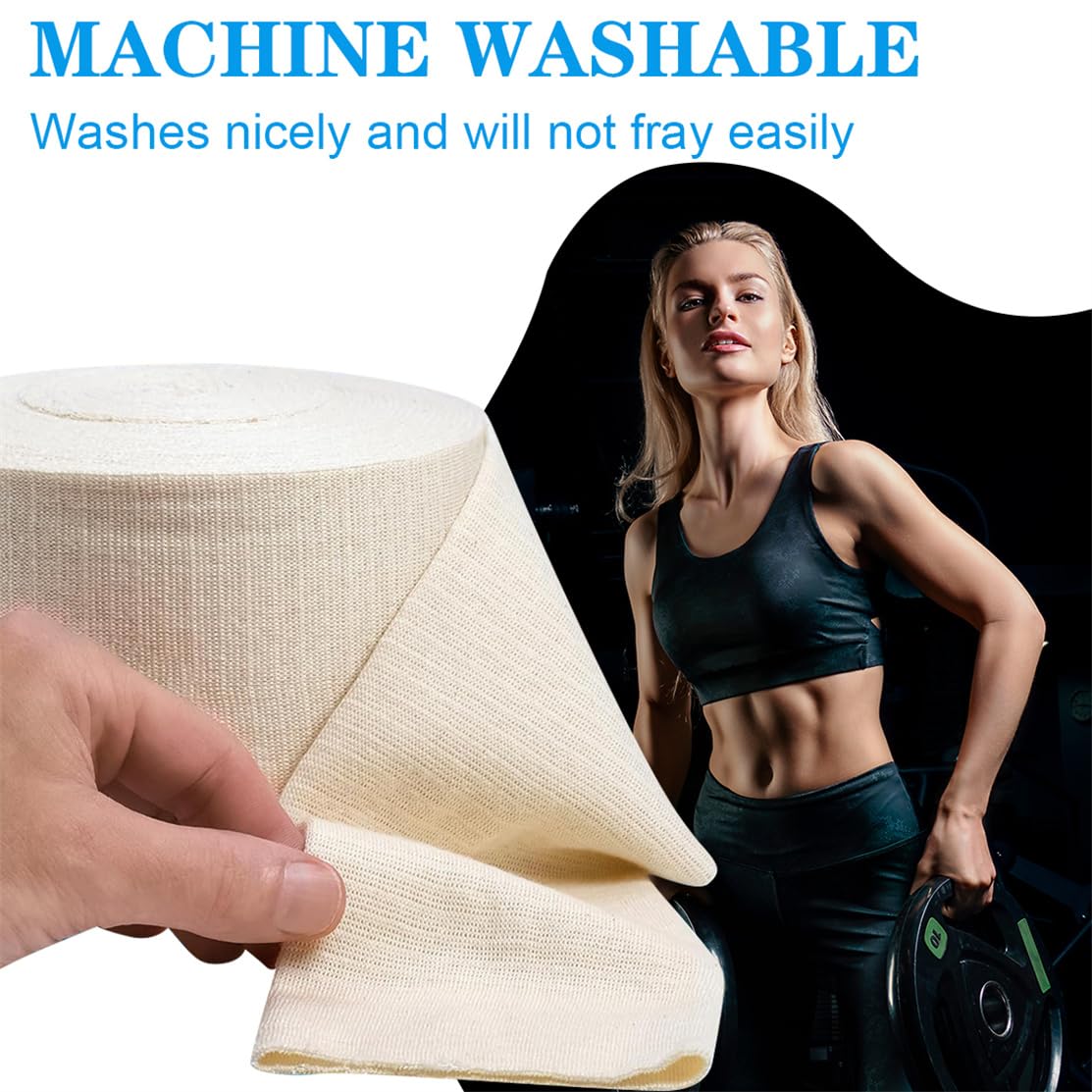 Elasticated Tubular Support Bandage Cotton Stockinette Tubing Size F Reusable Compression Sport Bandage Roll for Arm Leg Knee (3.9 Inch x 5.46 Yard) — Amazon image 5
