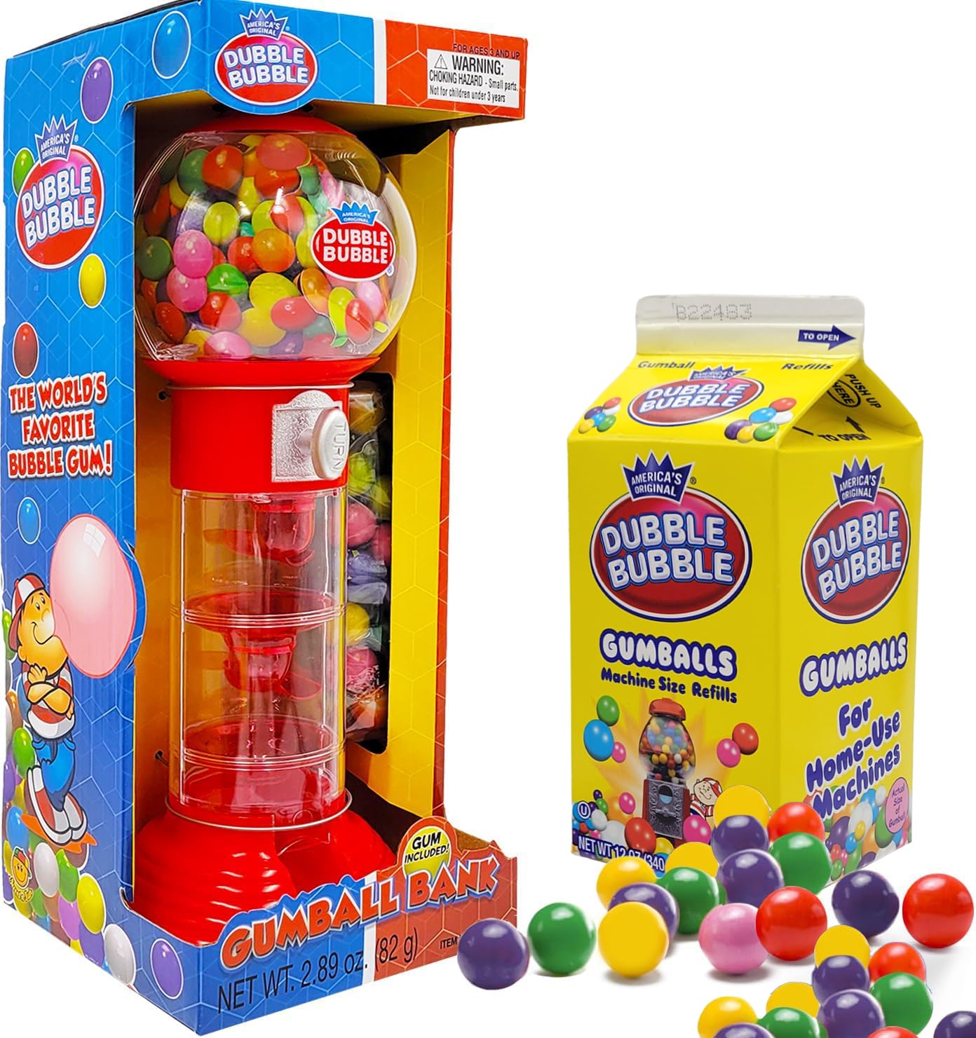 Gumball Machine for Kids" - Coin Operated Bubble Gum Machine and Toy Bank -10.50" Inch Tall Spiral Fun Gumball Bank Machine Candy Machine Dispenser Includes 150 Gum Balls - Great Candy Dispenser Machine Gift Toys for Girls and Boys