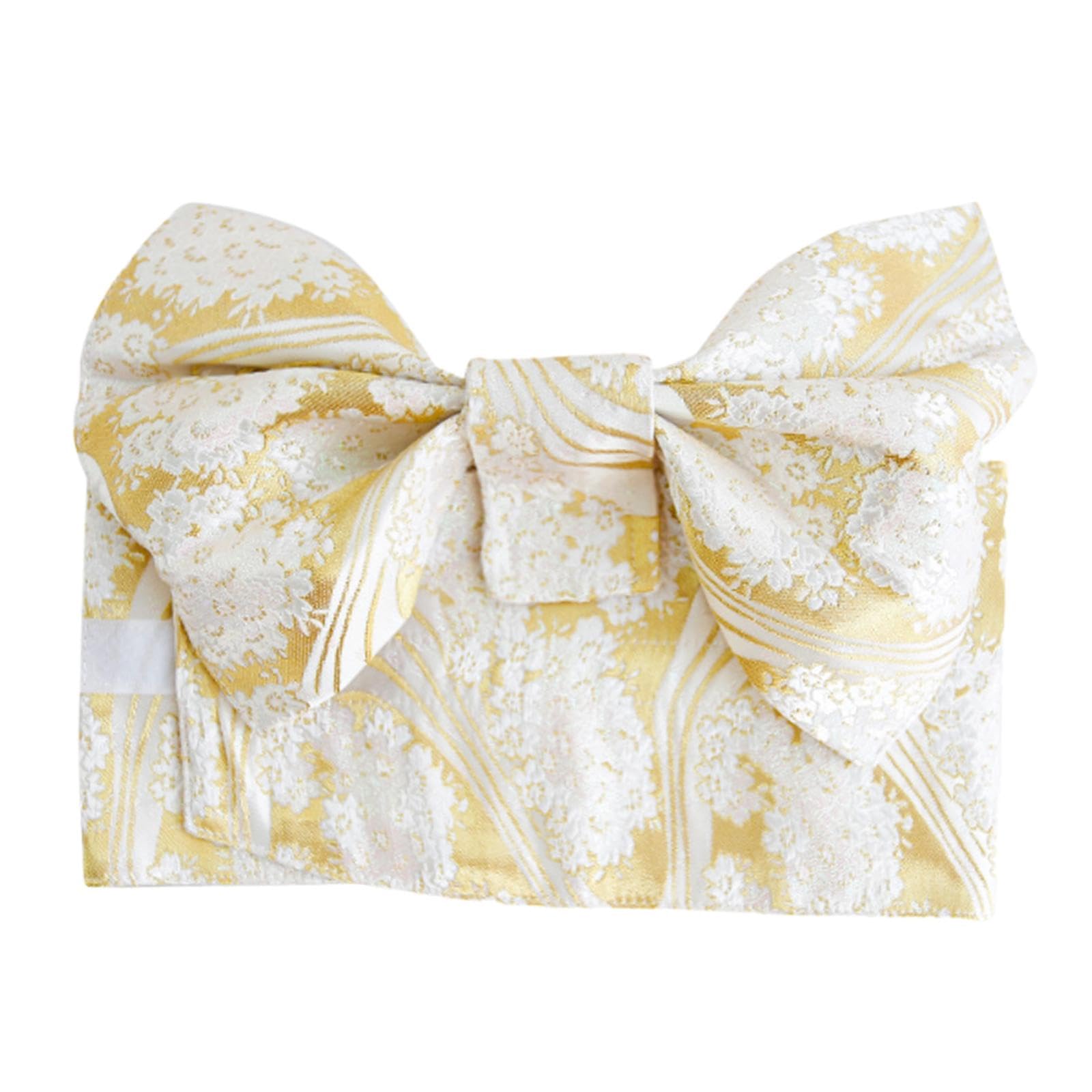 Japanese Kimono Bow Belt Comfortable Traditional Cummerbund Sash Yukata Belt light gold-image-3