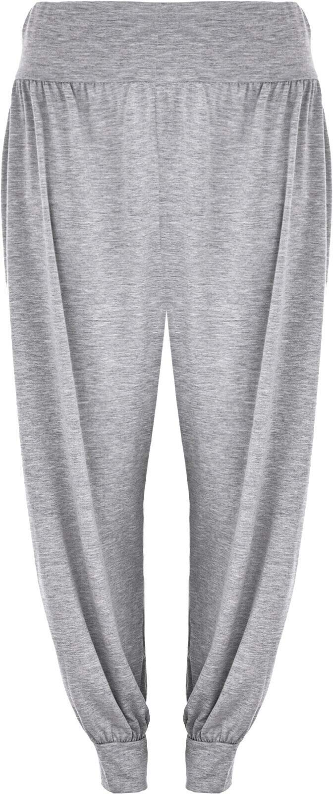 Crazy Girls Girls Grey Plain Crazy Womens Hareem Trouser Ladies Plain Baggy Harem Ali Baba Casual Pants, Sm (Uk 8-10)