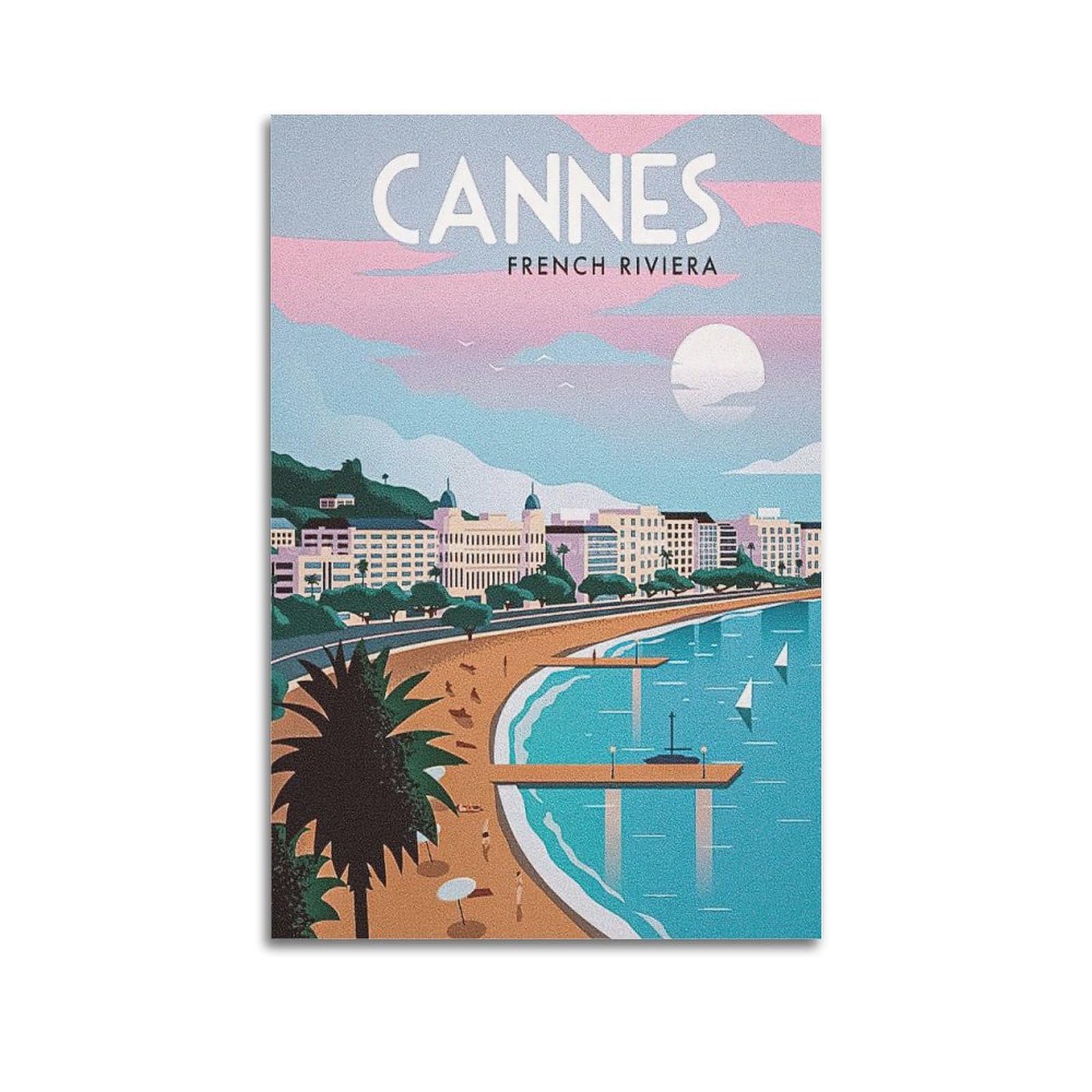 Vintage travel poster Cannes - Côte d'Azur PLM by Lucien Peri 1930