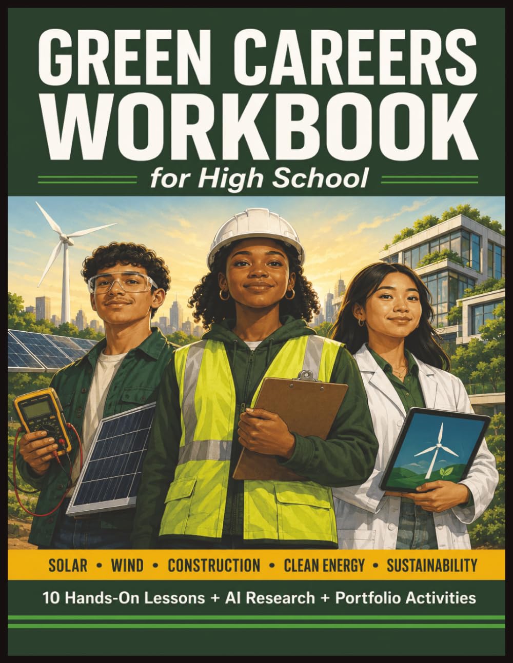 Green Careers Workbook for High School: A Hands-On CTE Guide to Solar, Wind, Construction, Clean Energy, and Sustainability Jobs for Teens — With AI Research and Portfolio Activities