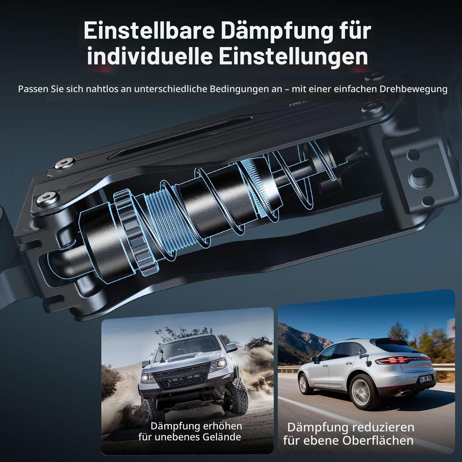 SMALLRIG 5'' Vakuum Saugnapf, elektronischem Stoßdämpfer, hydraulischer Dämpfung, für DJI Osmo Pocket 4/Osmo Pocket 3/Action 5 pro/für GoPro HERO13 / für Insta360 X5 / für Insta 360 Luna Ultra– 5507