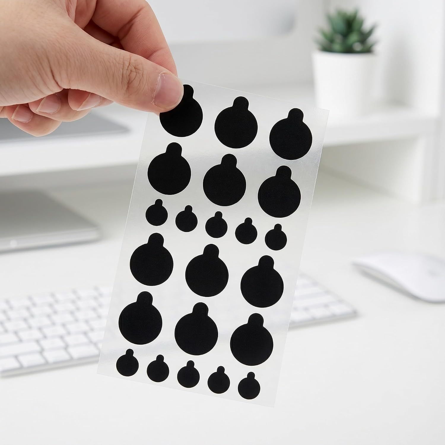 Toddmomy 20pcs Vinyl Webcam Cover Stickers | Restickable & Stackable Privacy Covers | Blackout Stickers for Webcam Security & All Camera-Endable Devices