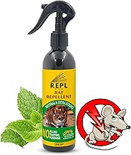 Repl Rat Repellent Spray (250ML) for Home | Made of Peppermint & Thyme Oils | 100% Natural Rat Repellent Spray for Car & Bike | Keep Away Rats from Home | Safe for Kids & Nursing Mothers | Pack of 1