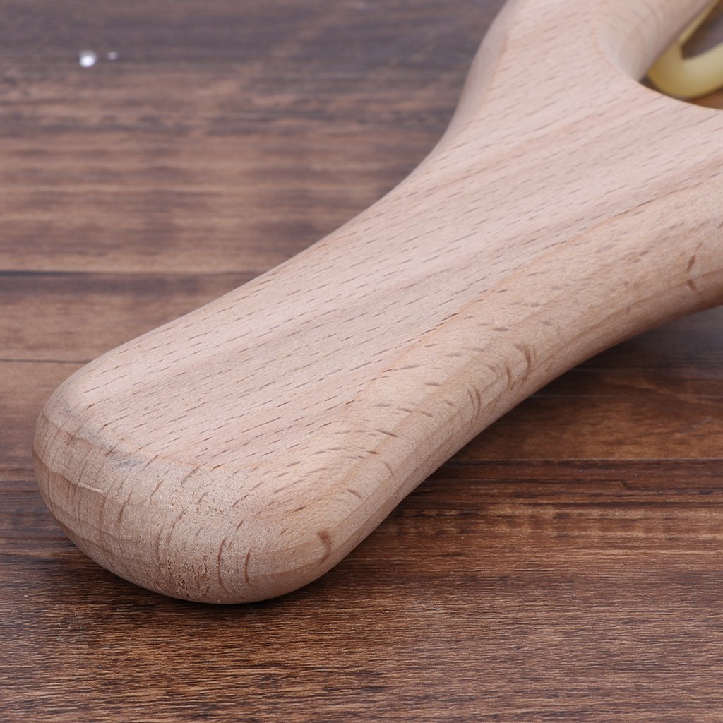 In legno naturale con elastico per caccia all'aperto, giochi sportivi, faggio+gomma