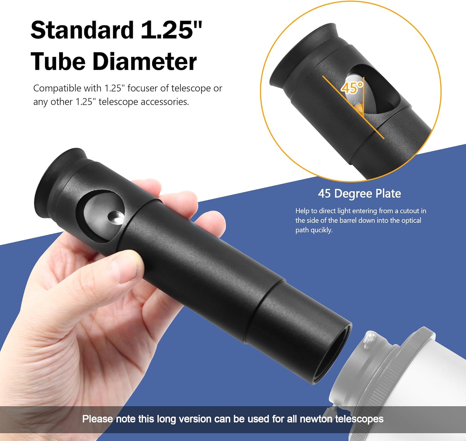 Astromania 1.25" 6mm Plossl Telescope Eyepiece - Bundle with - 1.25Inch Cheshire Eyepiece Long