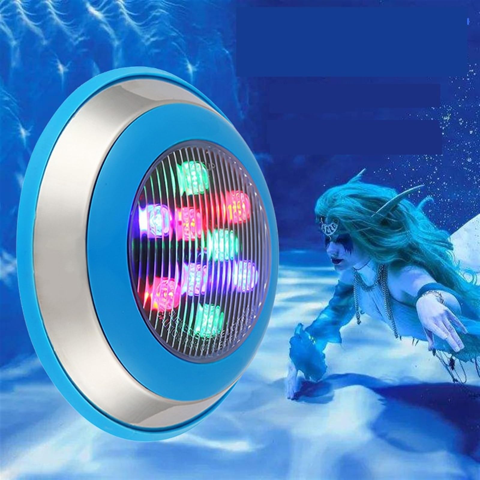Światła Basenowe, Kinkiet LED do basenu Podwodny kinkiet 12 V/24 V Kolorowy Bezprzewodowy pilot zdalnego sterowania Zmiana koloru(RGB,25w)