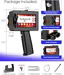 A1 Handheld Inkjet Printer Gun,0.5 Inch Portable Handheld Ink Jet Printer with 42ml Quick-Drying Ink and 4.3" Touchscreen, Inkjet Coding Machine for Expiry Date/Batch Number/Text/Logo/QR Code/Barcode