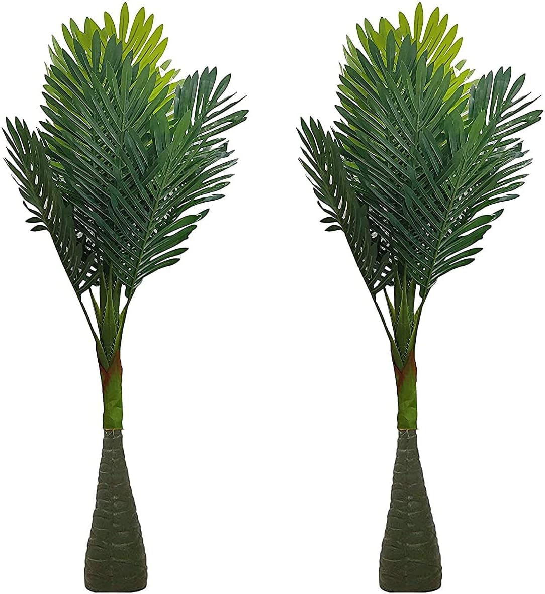 LOGRO Pack of 2 Piece Artificial Plant Big Palm Tree (Green)