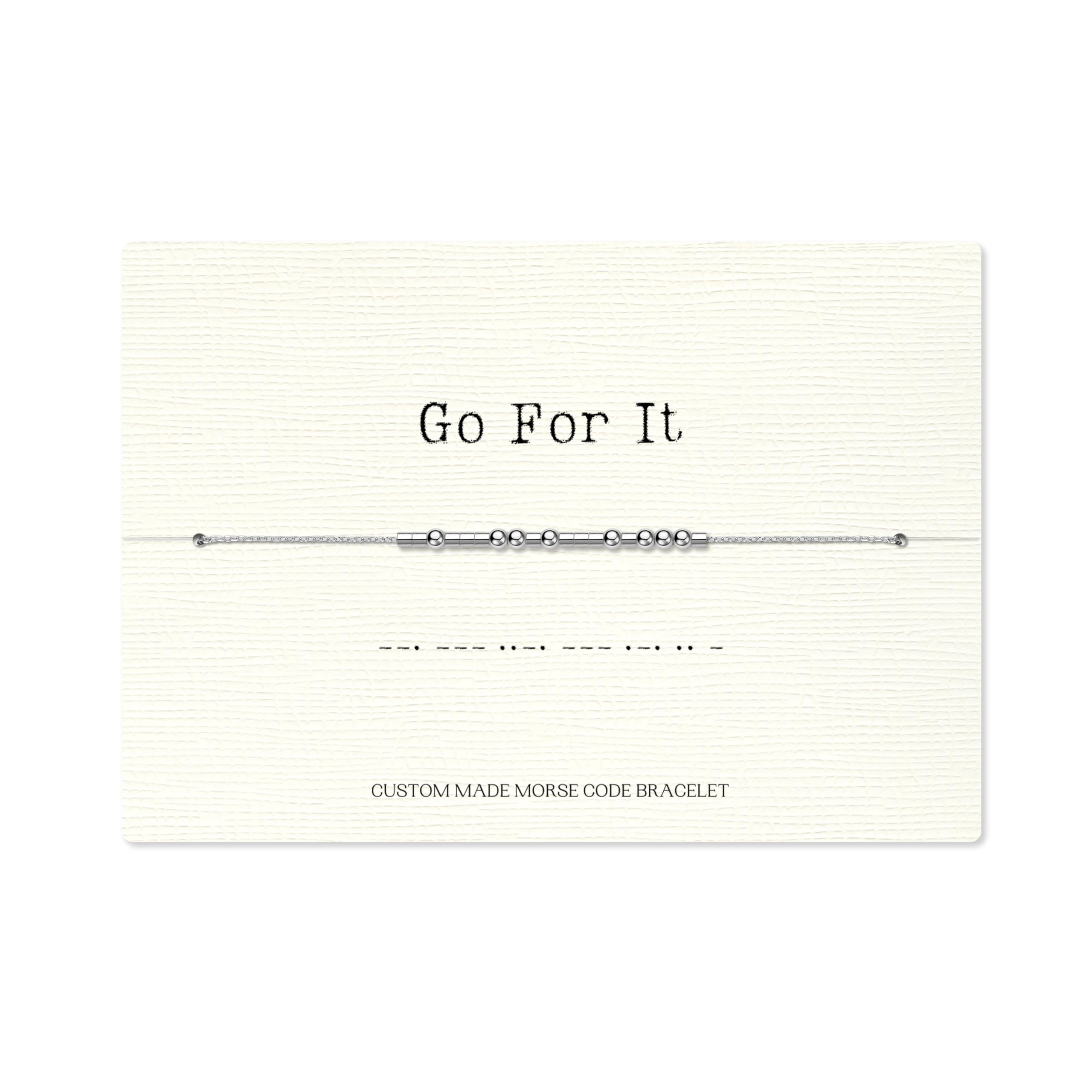 Loved CreationsInspirational Morse Code Bracelets for Women 925 Sterling Silver Beads Jewelry Encouragement Mantra Gifts for Her