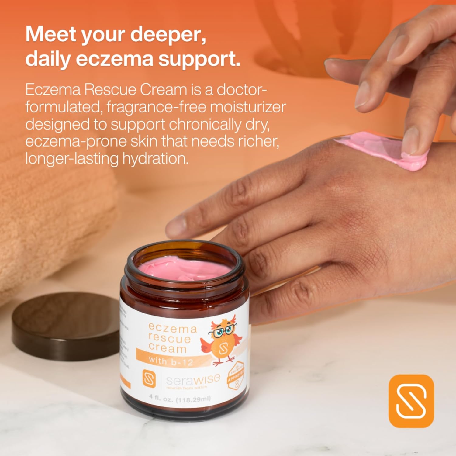 Eczema Rescue Cream by Dr. Ana Maria Temple | Featuring Colloidal Oatmeal, Vitamin B12 & St. John’s Wort | Safe for All Ages | Fragrance Free | 4 oz